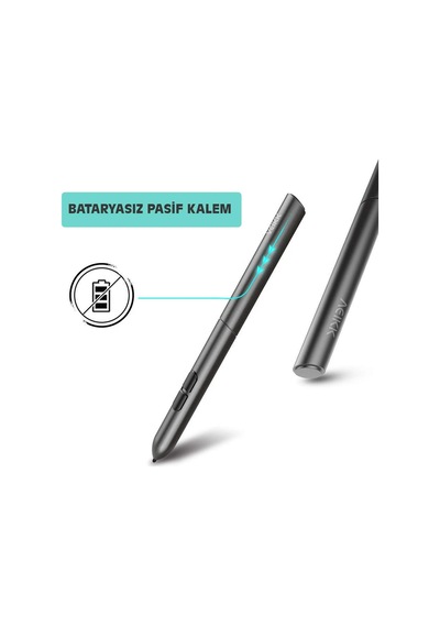 Veikk S640 ve A30 Grafik Tabletler İçin 8192L Pilsiz Kalem