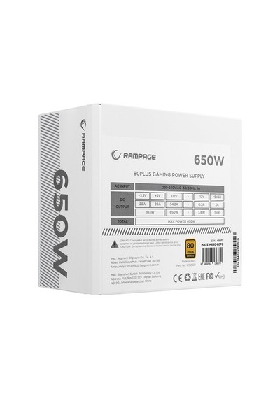 650w Modüler Güç Kaynağı, 12cm Fan İle Verimli Soğutma