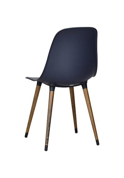 Vilinze Eames Kestane Ahşap Ayak Plastik Füme Sandalye Eames-beyaz Füme - Kestane
