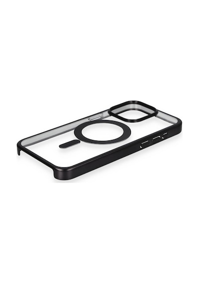 Apple iPhone  Uyumlu- 15 Pro Kılıf Erozi Magsafe Kapak - Siyah