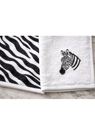 Faralya Life Mutfak Havlusu 2'li 30 50 Pamuklu Zebra Ve Kaplan Desenli Mutfak El Havlusu Yüksek Emicilik Desenli Kaplan