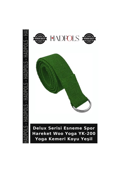 Delux Serisi Esneme Spor Hareket Woo Yoga Yk-200 Yoga Kemeri Koyu Yeşil