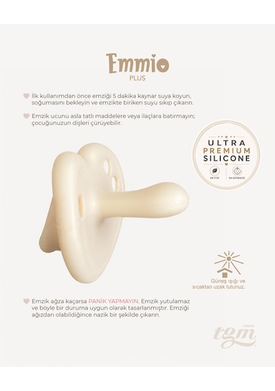 Tgm Baby Ultra Premium Silikon Kalpli Emzik Plus Krem
