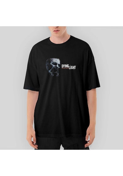 Dying Light Zombi Head Oversize Siyah Tişört Siyah