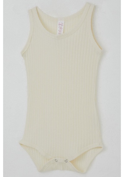 Breeze Kız Bebek Çıtçıtlı Atlet Zıbın Body Jakarlı 9 Ay-3 Yaş, Ekru