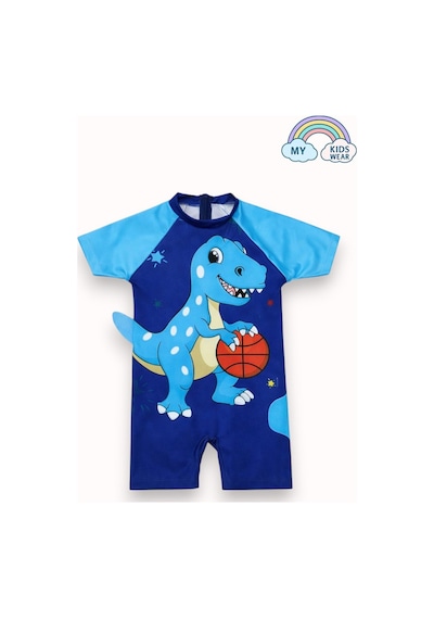 My Kids Wear Erkek Çocuk Deniz Kombini 3 Lü Set Mayo, Havlu Ve Bone 12575 Mavi