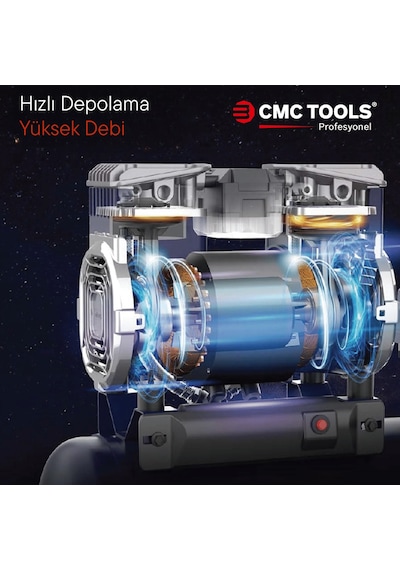 Cmc Cmc-0910 8 Litre Sessiz Yağsız Hava Kompresörü 1.2 Hp