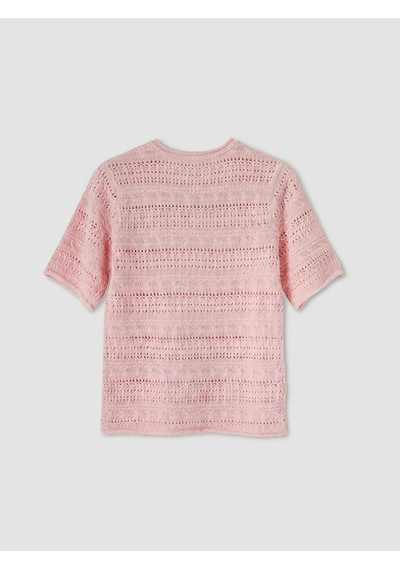 Lcw Everyday Pembe Bisiklet Yaka Ajurlu Kadın Triko Kazak