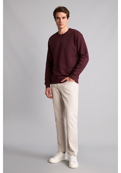 Defacto Pamuklu Regular Fit Basic Sweatshirt E8339ax26aubr464 Bordo-br464
