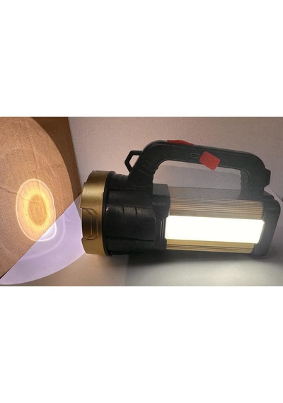 Bolsat Usb Şarjlı Çift Fonksiyon Şarjlı 300metre Ledli El Feneri Siyah