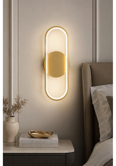 Zzez Aplik Modern Tasarım Eskitme Renk - Gün Işığı Ledli Banyo - Mutfak - Salon Led Duvar Aplik