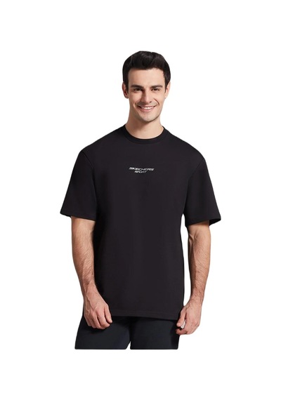 Skechers M Graphic Tee Reflect Logo Oversize T-Shirt Erkek Siyah Tshirt S231094-001