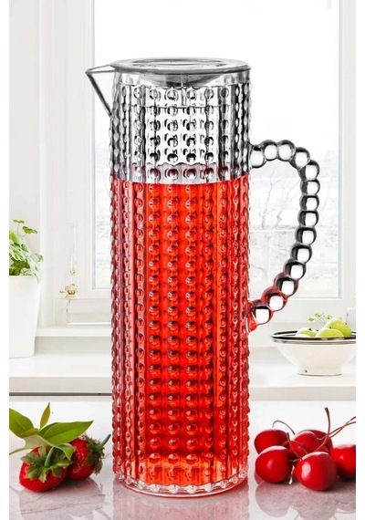 Hubrendy Tedarik Boncuklu Şeffaf Sürahi 1,5 Lt Royaleks-82939