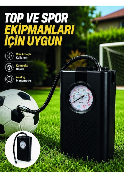 Çok Amaçlı Taşınabilir Hava Pompası Araç Bisiklet Top Lastik Şişirme Pompası - Lisinya