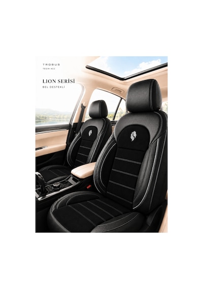 Fiat Tipo 1990-2000 Uyumlu Lion Serisi Siyah Beyaz Oto Koltuk Kılıfı