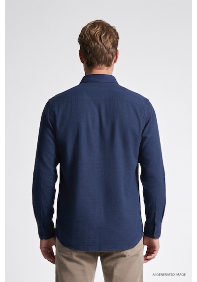 Wrangler %100 Pamuk Regular Fit Erkek Gömlek W2520583410 Lacivert