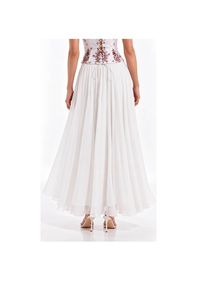 L'aura Corset Sandy Astarlı Multi Şifon Maxi Etek Çok Renkli