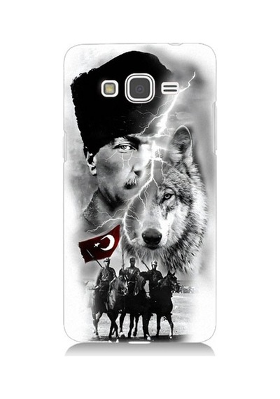 Samsung Galaxy Grand Prime Uyumlu Atatürk Kurt Ve Bayrak Desenli Silikon Kılıf