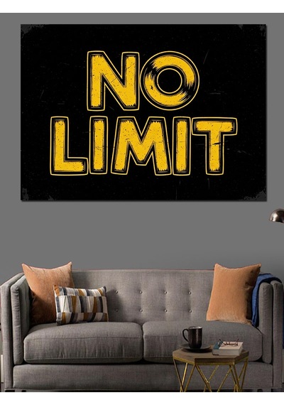 Ahşap Tablo No Limit Sınır Yok Yazılı Tabela Gym Temalı