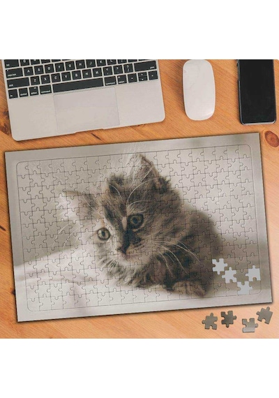 Yeni Uyanan Minnoş Kedi 240 Parça Puzzle Yapboz-1031261