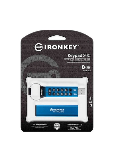 Kingston Ironkey IKKP200-8GB 8 GB USB Şifreli Tuş Takımı Flash Bellek