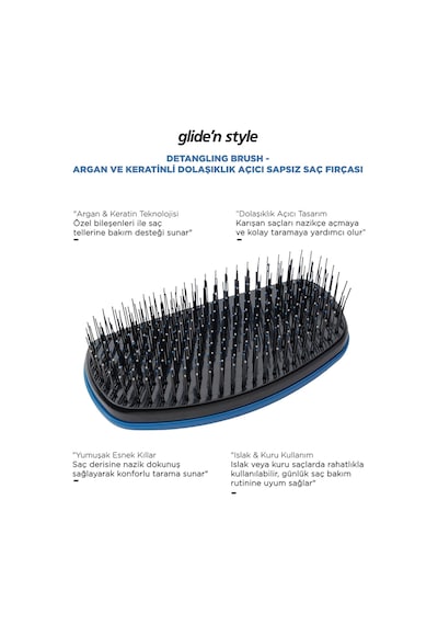 Glide'n Style GS326 Argan & Keratin Özlü Saç Fırçası