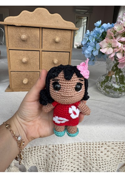 Amigurumı Mını Lılo Bebek 13 Cm