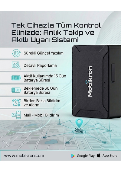 Mk-500-1 Motosiklet Gps Takip Cihazı 2026 - Mıknatıslı Kablosuz Akü Bitirmez 24 Ay Hat Dahil Şarjlı