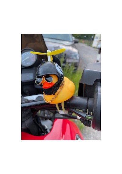 Kasklı Ördek Araç Göğüs Torpido Süsü Bisiklet Süsü - Motosiklet Süsü - 8 Numara
