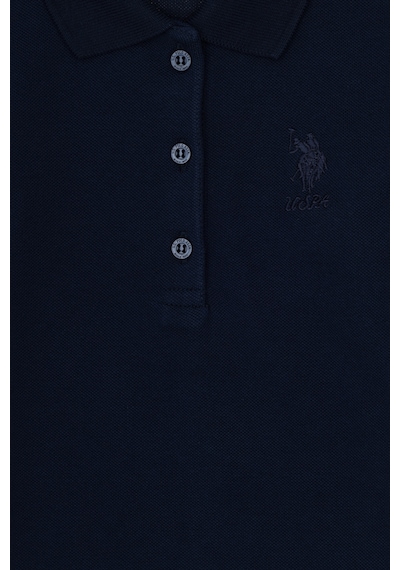 U.S. Polo Assn. Kız Çocuk Lacivert Polo Yaka Basic Sweatshirt 50316836-VR033