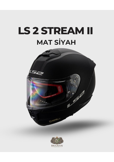 Ls 2 Stream 2 Mat Siyah Güneş Vizörlü Kapalı Kask