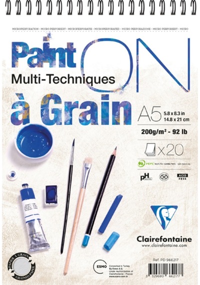 Claırefontaıne Paınt-On A Graın A5 Cm Çizim Blok 200 Gr 20 Yp