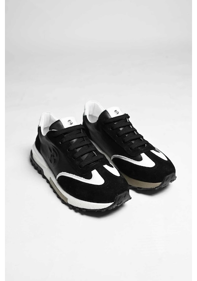 Bestello Bağcıklı Termo Taban Sneaker 101-24614-08 Kadın Ayakkabı Siyah