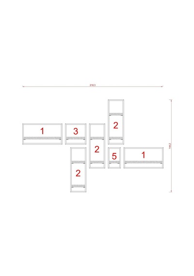 Rafkestir Milano Raf Seti - Model 5 Krem ( Mat )