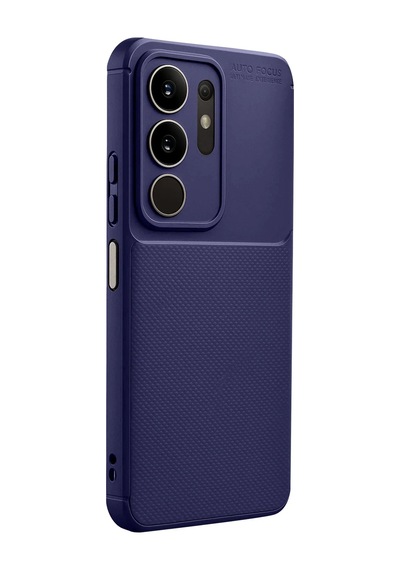 Vivo Y29 4g Uyumlu Kılıf Karbon Tasarım Kamera Korumalı Silikon Telefon Kılıfı Kapak Lacivert