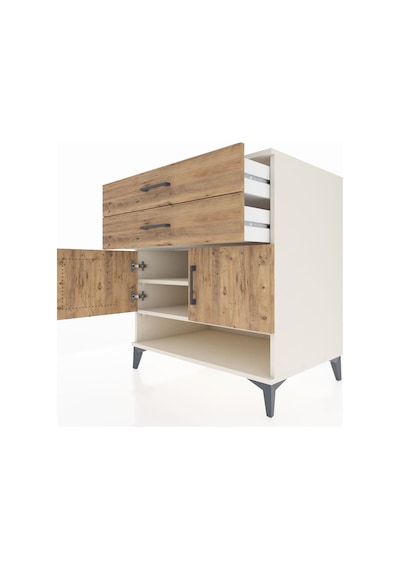 Kronos Şifonyer 2 Raflı 2 Çekmeceli 2 Kapaklı 88x59x96 Aytaşı-çam Aytası
