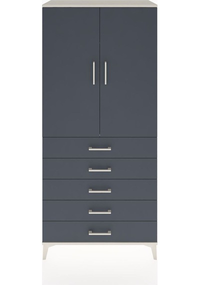Hyperion Dolap Tek Raflı 5 Çekmeceli Tek Askılı 88x44x195 Ayt... Aytaşı