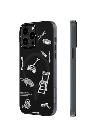 Apple Uyumlu iPhone 14 Pro Max Kılıf Magsafe Şarj Özellikli Desenli Youngkit Plaything Serisi Kapak