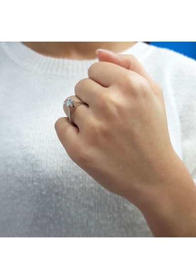 Lova 0,40 Karat Efektli Pırlanta Tektaş Yüzük - 1020350
