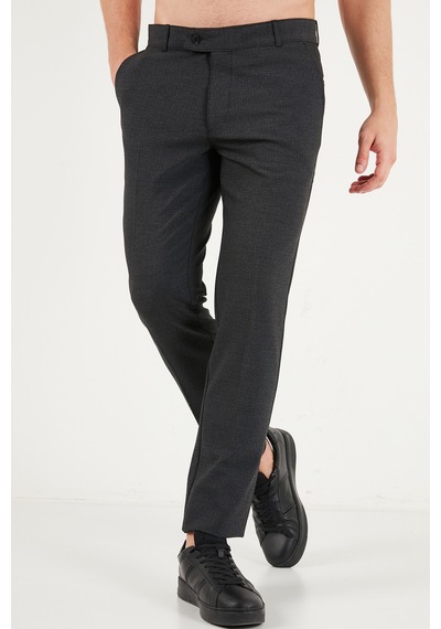 Buratti Normal Bel Regular Fit Düz Paça Pantolon Erkek Pantolon 6843702 Füme