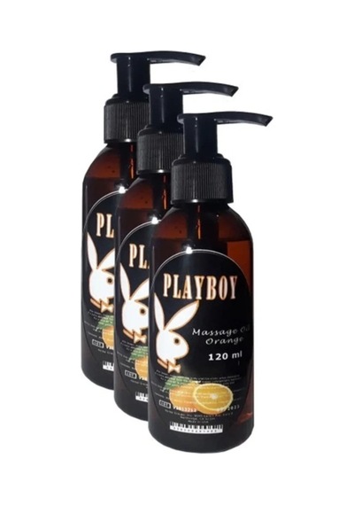 Süper Playboy Orange Flavored Massage Oil Portakal Aromalı Vücut Masaj Yağı 120 Ml 3 Adet