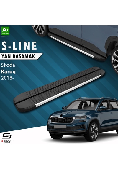 S-dizayn Skoda Karoq S-line Aluminyum Yan Basamak 173 Cm 2018 Üzeri A+ Kalite