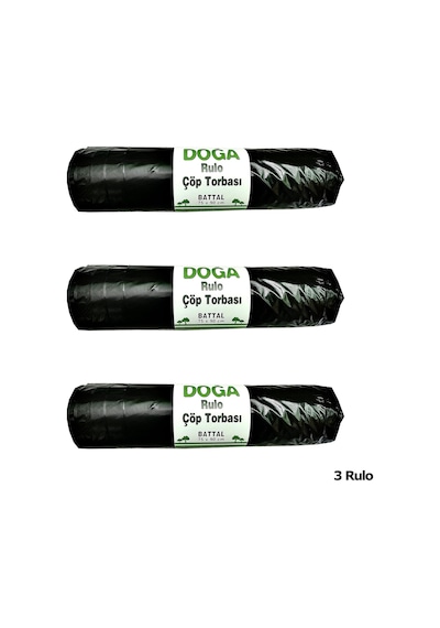 Ecoplast Battal Boy Siyah Çöp Torbası Poşeti - 300 G 75 x 90 CM / 10 Adetlik 3 Rulo