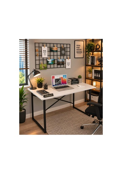 Smart Çalışma Masası Bilgisayar Masası Ofis Masası Minimal Tasarım Beyaz Smart Çalışma Masası Bilgisayar Masası Ofis Masası Minimal Tasarım Beyaz