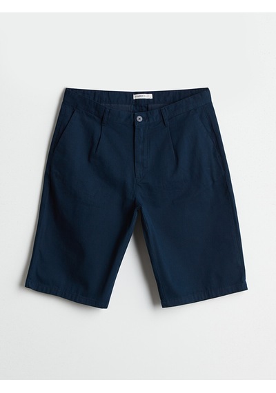 Lcwaıkıkı Classic Lacivert Rahat Kalıp Gabardin Erkek Bermuda Şort