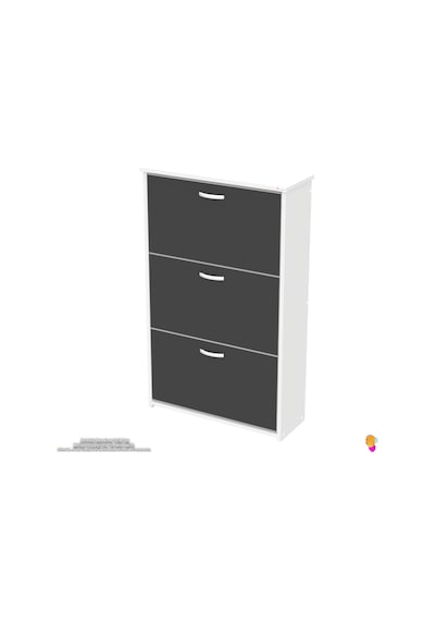 Modilayn West Antre 72x116x26 Cm Lik 3 Düşer Kapak 6 Göz Bölmeli Ayakkabılık Antrasit - Beyaz Modilayn West Antre 72x116x26 Cm Lik 3 Düşer Kapak 6 Göz Bölmeli Ayakkabılık Antrasit - Beyaz