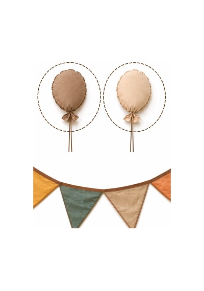 Çocuk Odası Dekorasyonu 2'li Balon Set, Bebek Odası Dekoratif Balon, Duvar Dekorasyonu