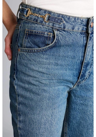Defacto Crop Flare Fıt Normal Bel Bilek Boy Jean Pantolon H3050ax26smnm28 Mavi-nm28