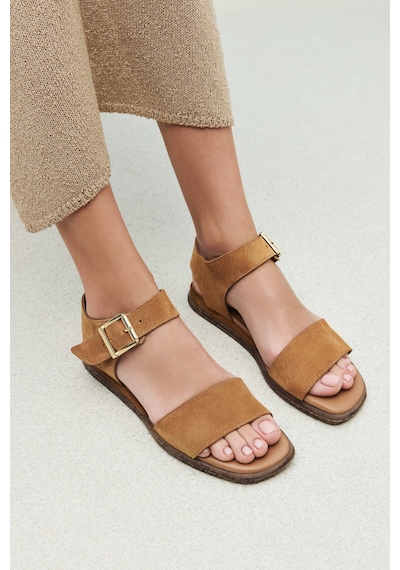 Ziya, Kadın Hakiki Deri Sandalet 1511047z713 Taba 1511047z713 320 Taba