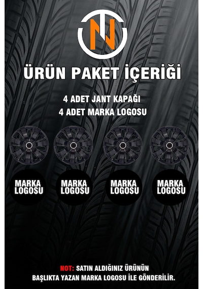 Hyundai Accent Era 15 İnç Jant Kapağı Takım Siyah S113